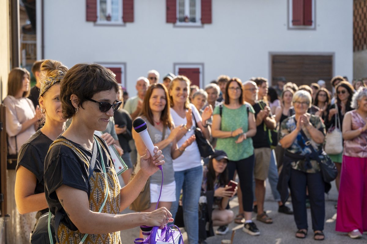 Un momento del festival in piazza
